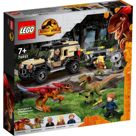 Jocuri si articole copii - LEGO Jurassic World Transportul de Pyroraptor și Dilophozaur 76951