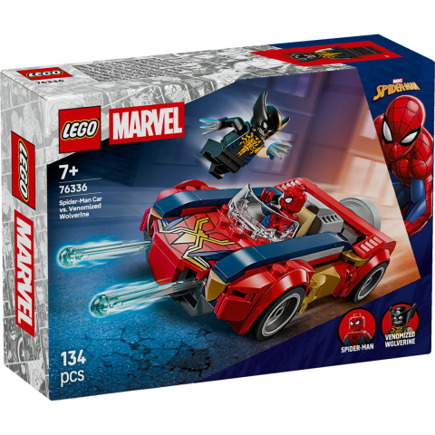 Jocuri si articole copii - LEGO MARVEL OMUL PAIANJEN IN MASINA VS WOLVERINE VENOMIZAT 76336