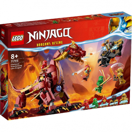 Lego Ninjago - Lego ninjago dragonul de lava transformator cu val de caldura 71793