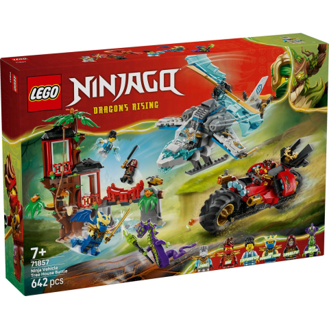 Jocuri si articole copii - LEGO NINJAGO LUPTA LA CASA DIN COPAC CU VEHICULE NINJA 71857
