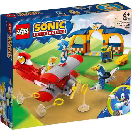 Jocuri si articole copii - LEGO Sonic Atelierul lui Tails și Avion Tornado 76991 