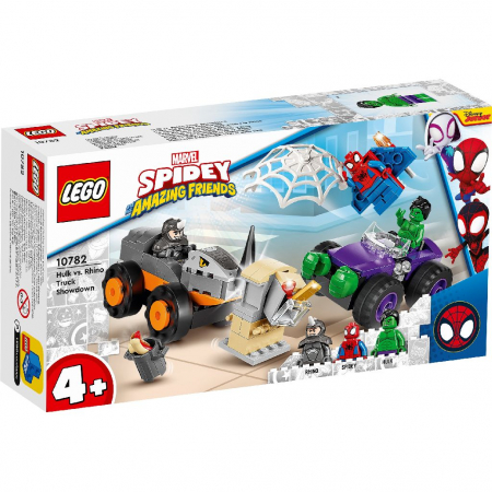 Jocuri si articole copii - LEGO Spidey Confruntarea dintre Hulk și Mașina Rinocer 10782