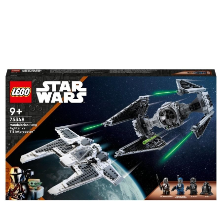 Seturi  de constructie - LEGO Star Wars Fing Fighter Mandalorian vs Tie Interceptor 75348