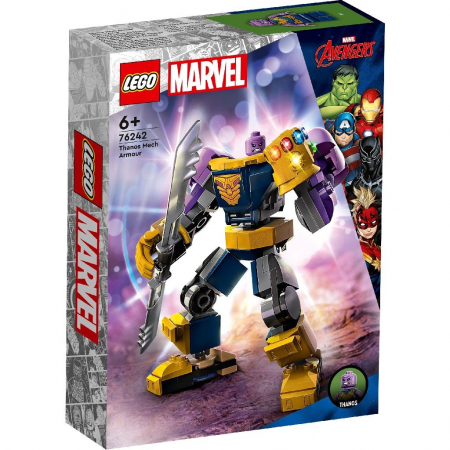 Jocuri si articole copii - Lego super heroes armura de robot a lui thanos 76242