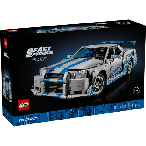 Seturi  de constructie - LEGO TECHNIC 2 FAST 2 FURIOUS NISSAN SKYLINE GT-R R34 42210