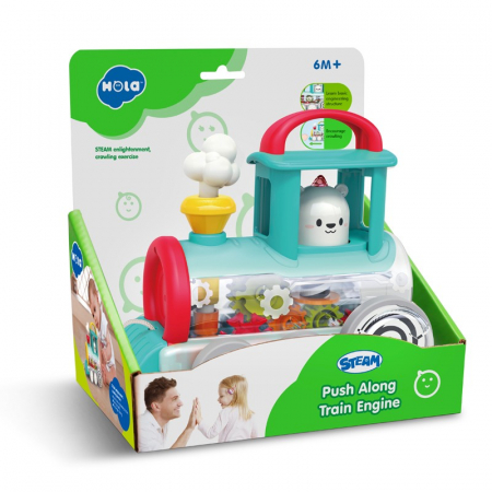 Jucarii de sortat si motricitate - Locomotivă cu Mecanism Steam 
