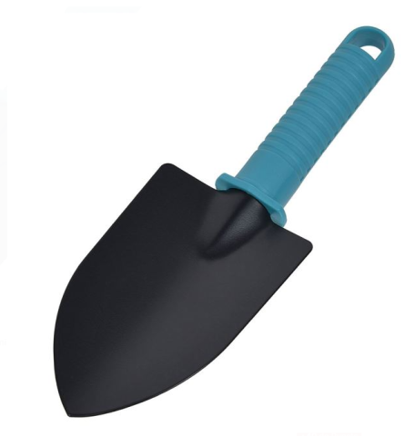Casa si gradina - Lopata metalica de gradina cu maner din plastic, albastru, 25 cm