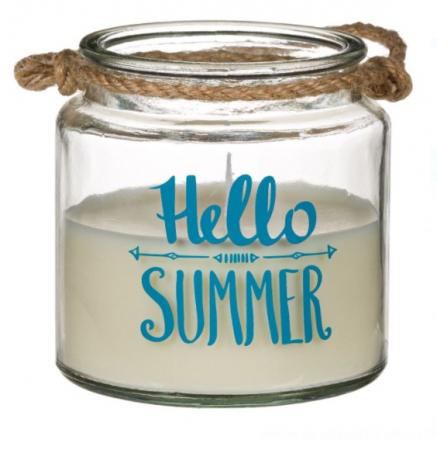 Lumanare decorativa Hello Summer in candela de sticla tip borcan [1]