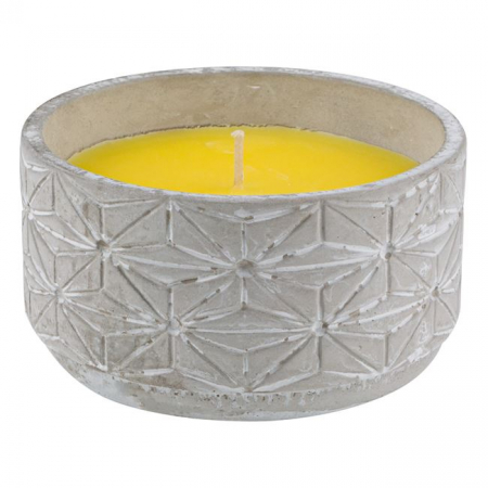 Decoratiuni - Lumanare citronella anti tantari in ghiveci de ceramica gri