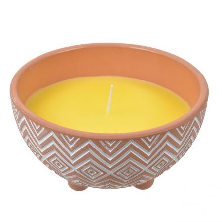 Lumanari Parfumate si Decorative - Lumanare citronella anti tantari in ghiveci oval ceramica