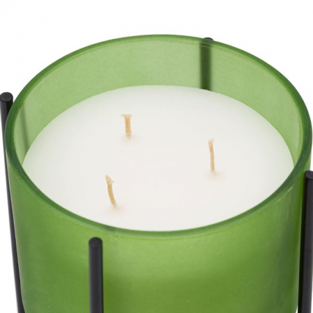 Lumanare citronella anti tantari in pahar cu suport metalic [1]