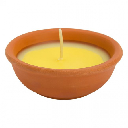 Decoratiuni - Lumanare citronella anti tantari in pahar de ceramica
