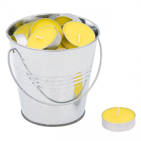 Decoratiuni - Lumanare citronella anti tantari tip pastila in galetusa