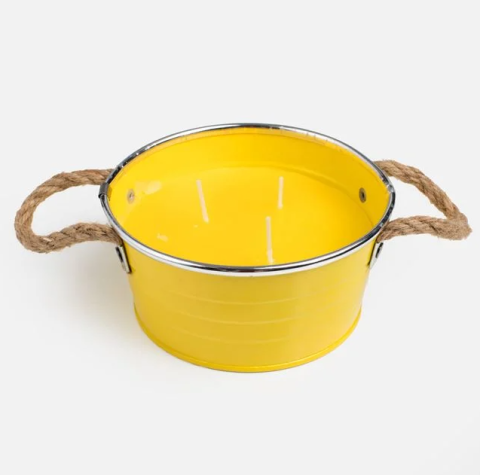 Lumanare citronella in galetusa metalica, 220 g, 3 fitiluri [1]