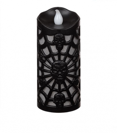 Lumanare cu flacara Led Black Halloween [1]