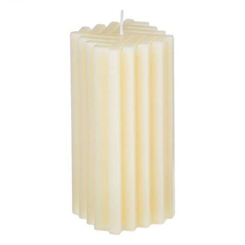 Decoratiuni - Lumanare decorativa cu aroma de vanilie,design liniar,5.5x5.5x13 cm