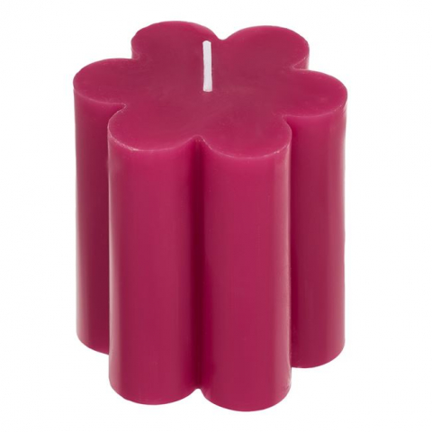 Decoratiuni - Lumanare decorativa in forma de floare,fuchsia,7x7.5 cm