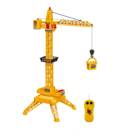 Jocuri si articole copii - Macara cu telecomanda 65,5 cm, galbena, din plastic