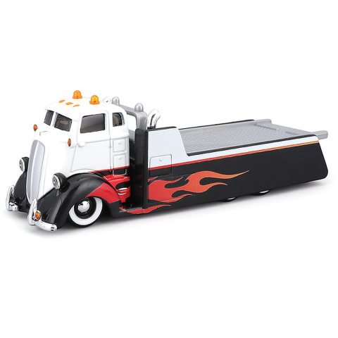 MAISTO DESIGN ELITE TRANSPORT SET CAMION CU RAMPA COE FLATBED SI MASINUTA CHEVROLET K5 BLAZER 1979 SCARA 1 LA 64 [7]