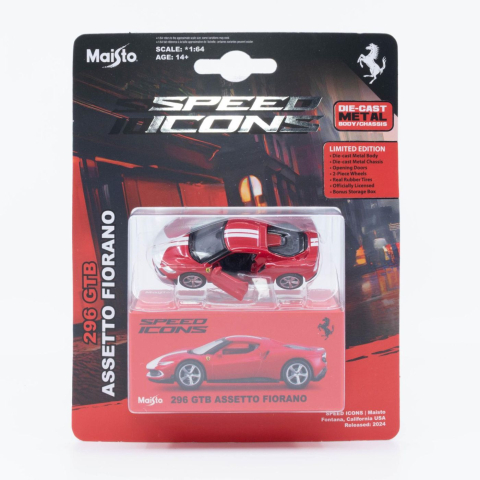 Jocuri de Rol - MAISTO MASINUTA METALICA SPEED ICONS 296 GTB ASSETTO FIORANO ROSU SCARA 1 LA 64