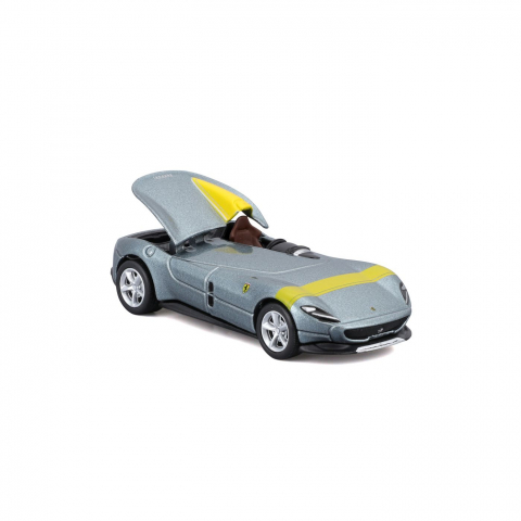 MAISTO MASINUTA METALICA SPEED ICONS FERRARI MONZA SP1 ARGINTIU GALBEN SCARA 1 LA 64 [2]