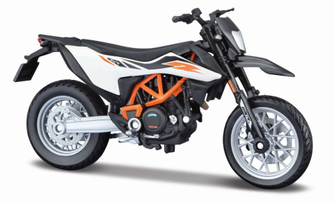 Jocuri si articole copii - MAISTO MOTOCICLETA METALICA CU STAND EDITIE SPECIALA KTM 690 SMC R SCARA 1 LA 18