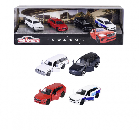 Jocuri si articole copii - MAJORETTE PREMIUM CARS SET 4 MASINI VOLVO V90 SCARA 1:64