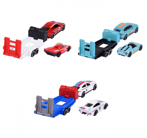 MAJORETTE SET 2 MASINUTE SI REMORCA PORSCHE SCARA 1:64 [2]