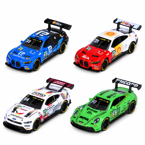 MAJORETTE SET 4 MASINUTE METALICE MOTORSPORT DTM SCARA 1 LA 64 [1]