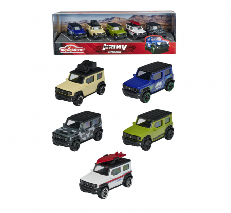 Jocuri si articole copii - Majorette Set 5 Mașini din Metal Suzuki Jimny 7.5cm 