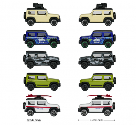 Majorette Set 5 Mașini din Metal Suzuki Jimny 7.5cm  [2]