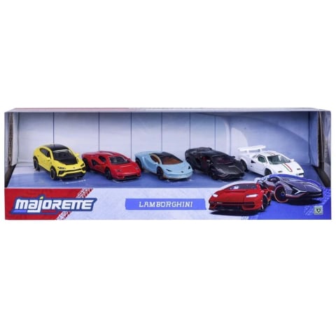 Jocuri si articole copii - MAJORETTE SET 5 MASINUTE METALICE LAMBORGHINI SCARA 1 LA 64