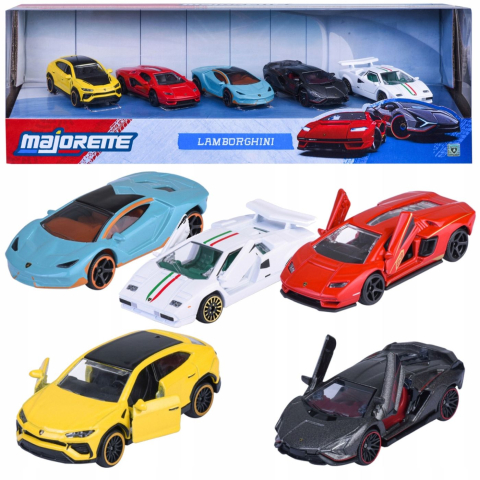MAJORETTE SET 5 MASINUTE METALICE LAMBORGHINI SCARA 1 LA 64 [2]