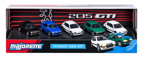Vehicule și mașinuțe - MAJORETTE SET 5 MASINUTE METALICE PEUGEOT 205 GTI SCARA 1 LA 64