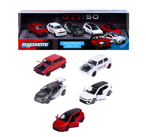 MAJORETTE SET 5 MASINUTE METALICE VOLKSWAGEN GOLF GTI SCARA 1 LA 64 [2]
