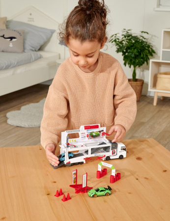 Majorette Set Camion MAN TGX Truck și 2 Mașinuțe Porsche [3]