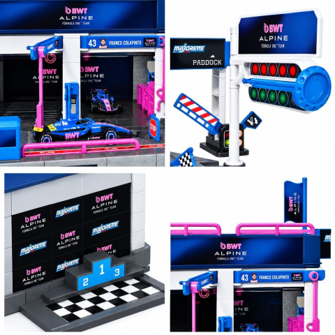 MAJORETTE SET MOTORSPORT BWT ALPINE F1 TEAM CU MASINUTA INCLUSA ALPINE A525 R19 SCARA 1 LA 64 [3]