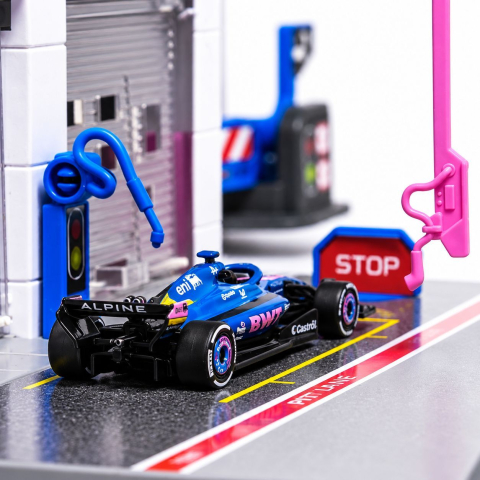 MAJORETTE SET MOTORSPORT BWT ALPINE F1 TEAM CU MASINUTA INCLUSA ALPINE A525 R19 SCARA 1 LA 64 [2]