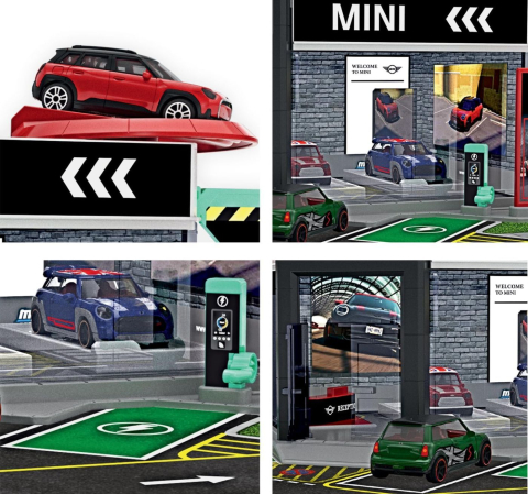 MAJORETTE SET SHOWROOM AUTO MINI CU MASINUTA INCLUSA MINI ACEMAN SCARA 1 LA 64 [3]