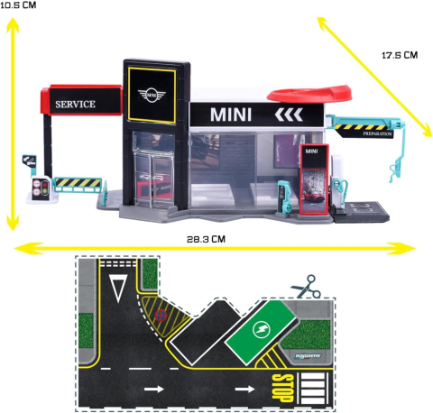 MAJORETTE SET SHOWROOM AUTO MINI CU MASINUTA INCLUSA MINI ACEMAN SCARA 1 LA 64 [2]