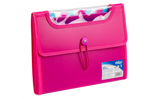 Mapa A4 extensibila cu 12 compartimente,plastic, roz [3]