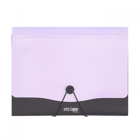 Folii și mape de protecție - Mapa Strigo A4 cu 13 compartimente, elastic și clips – mov