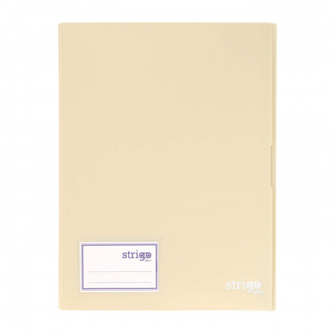 Folii și mape de protecție - Mapa Strigo, PP, A4, 20 folii protecție, bej