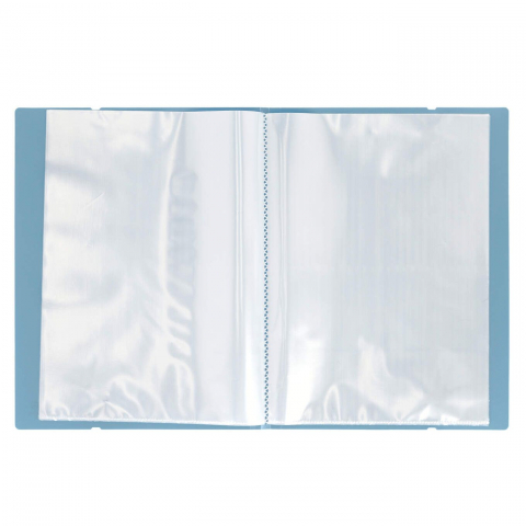 Mapa Strigo, PP, A4, cu elastic, 30 folii protecție, gri-albastru [3]