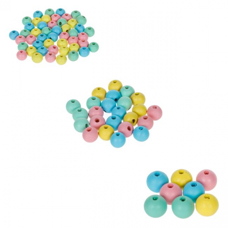 Seturi artizanat pentru copii - Margele din lemn pentru activitati crafts