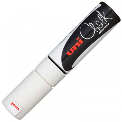 Papetarie & Birotica - Marker creta lichida cu varf tesit,alb,8 mm