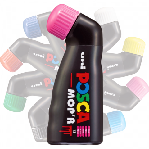 Marker cu cerneala pigmentara UNI PCM22 Posca 3-19 mm,varf buretat,roz [1]