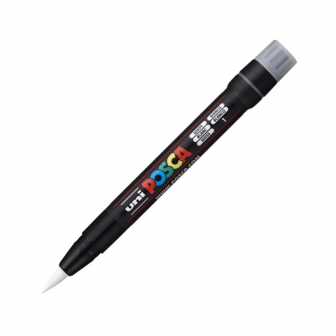 Produse marca POSCA - Marker cu varf tip pensula UNI Posca Brush PCF-350,alb
