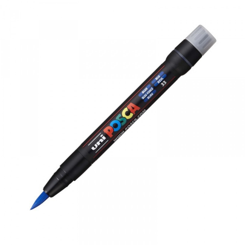 Produse marca POSCA - Marker cu varf tip pensula UNI Posca Brush PCF-350,albastru