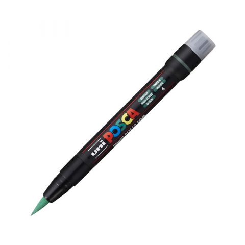 Produse marca POSCA - Marker cu varf tip pensula UNI Posca Brush PCF-350,verde